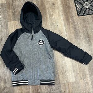 Burton Kids Two-Tone Black and Gray Raincoat